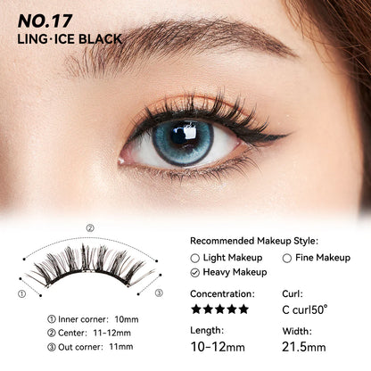 Soft Magnetic Eyelashes - Ice Black No.17 (All-in-One Box)